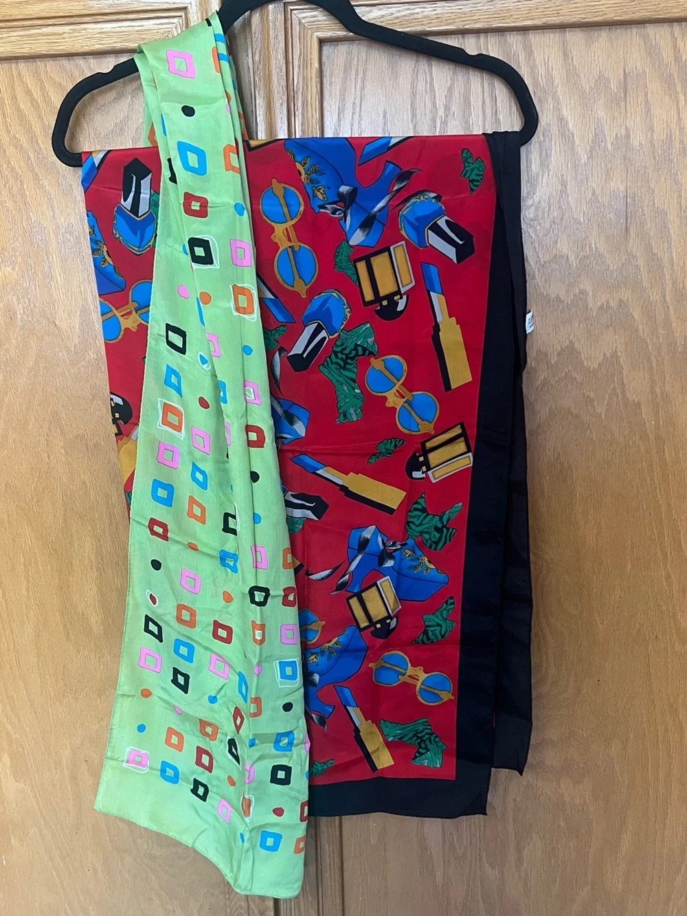 Vintage scarves by Echo  one large square and one long - with booklet